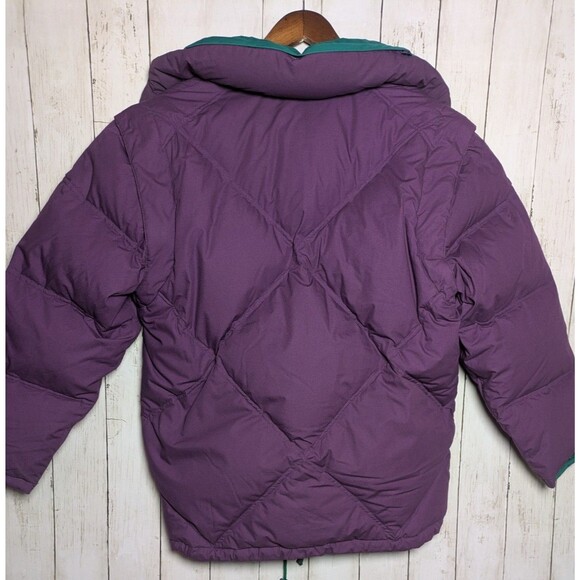 Vintage Fogo Reversible Down Ski Snowboard Jacket Medium Purple Green 80s 90s - Picture 5 of 10